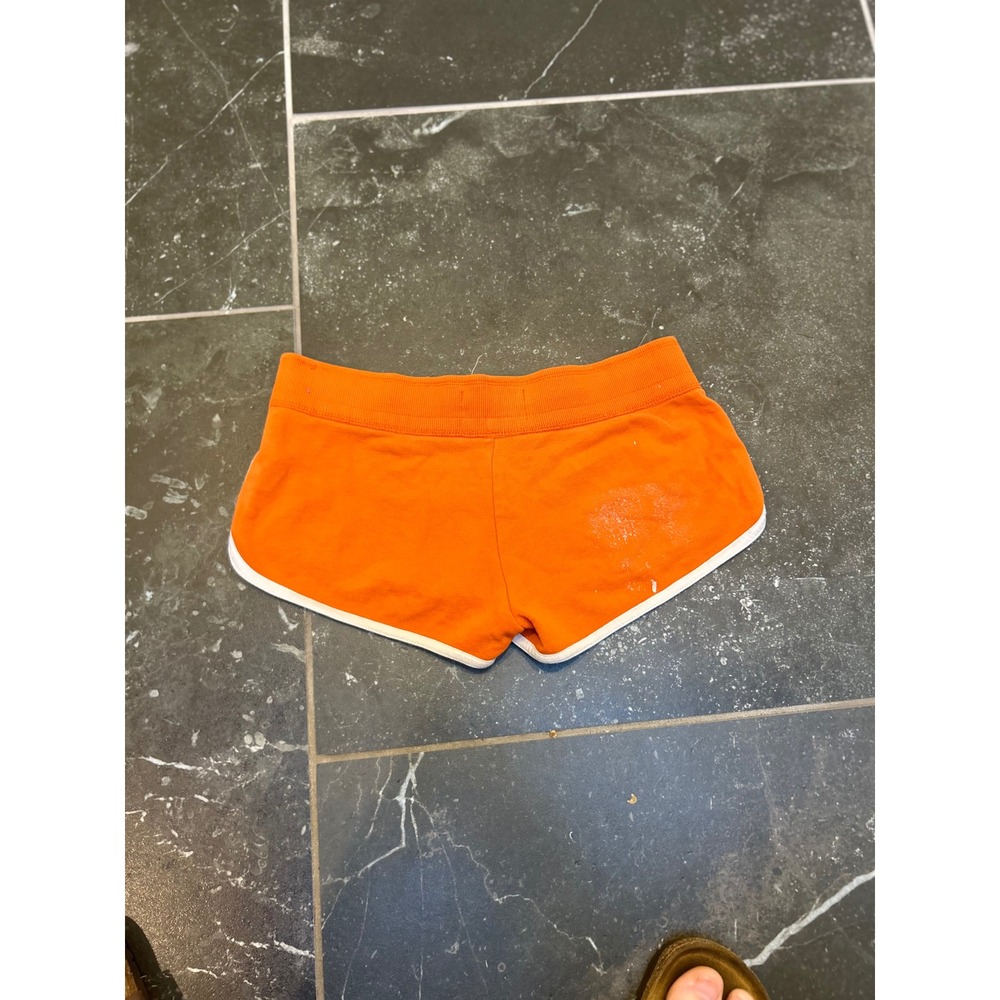 Hollister California Orange Dolphin Sweat Shorts Women Small Logo Fleece Casual - Picture 2 of 4